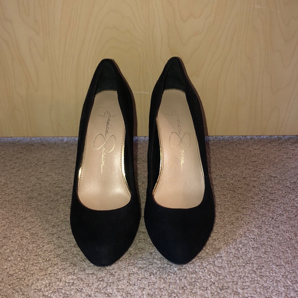 Jessica Simpson Black Suede Pumps